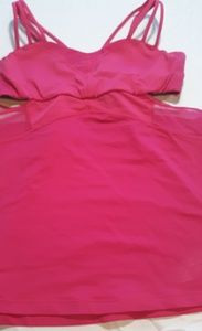 Lululemon hot pink open sides tank top